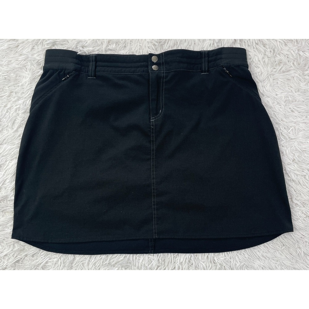 Kuhl Skirt Womens‎ 14 Black Skort Shorts Hike Golf Outdoor Pocket Casual Ladies